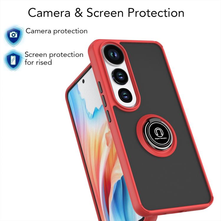 For vivo V50 Lite 5G Q Shadow 1 Series TPU + PC Phone Case with Ring