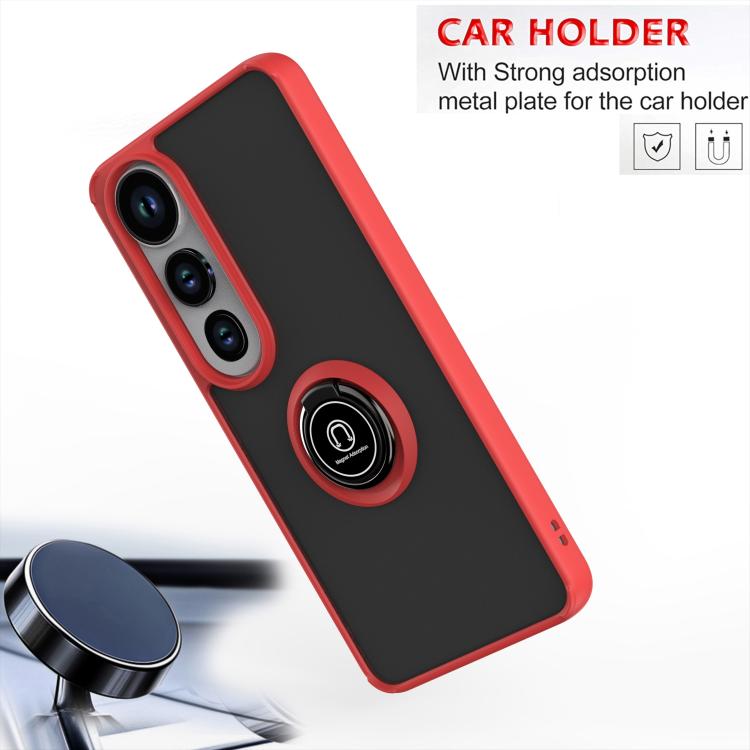 For vivo V50 Lite 5G Q Shadow 1 Series TPU + PC Phone Case with Ring