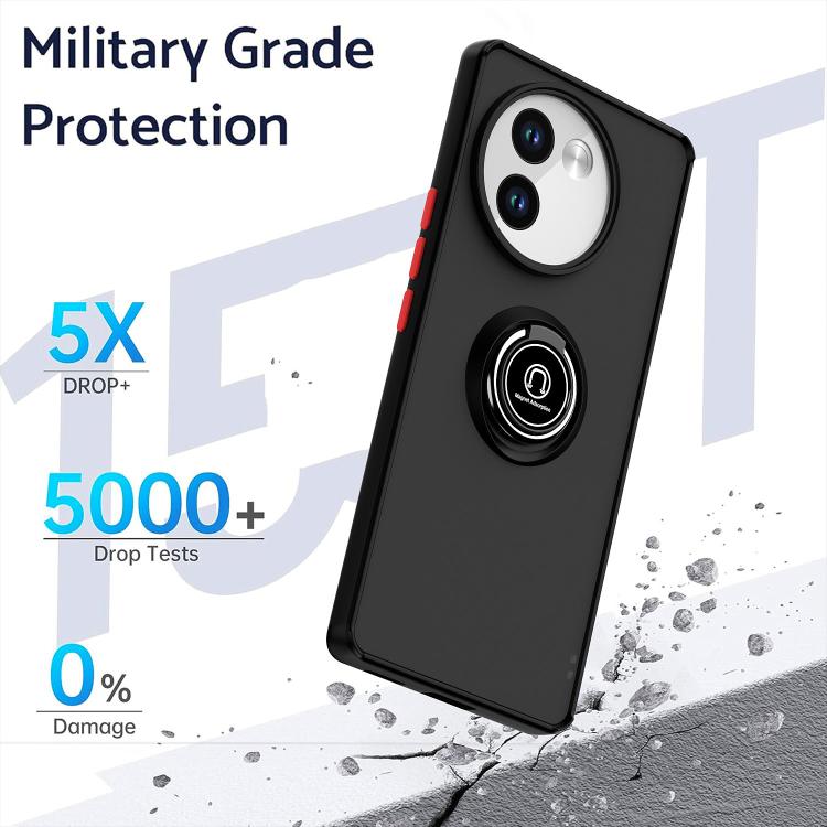 For vivo V40 Lite 5G Q Shadow 1 Series TPU + PC Phone Case with Ring