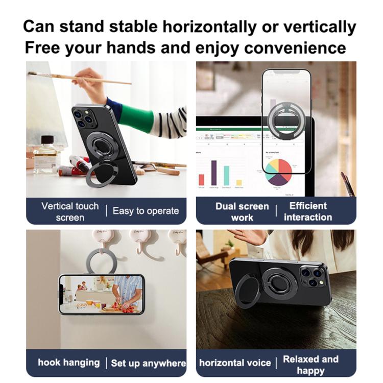 Multifunctional 360 Degree Rotating Magnetic Ring Phone Holder