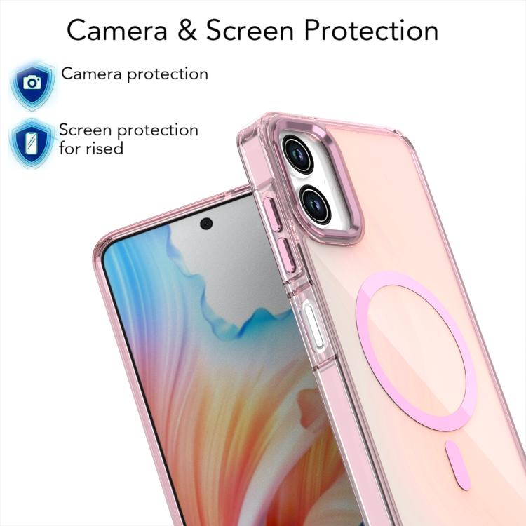 For Samsung Galaxy A06 4G Plating Gradient Discolor MagSafe Phone Case