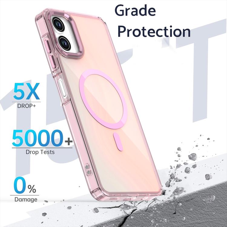 For Samsung Galaxy A06 4G Plating Gradient Discolor MagSafe Phone Case