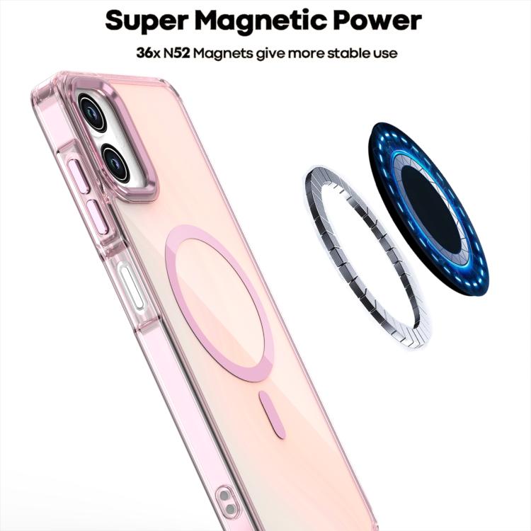 For Samsung Galaxy A06 4G Plating Gradient Discolor MagSafe Phone Case