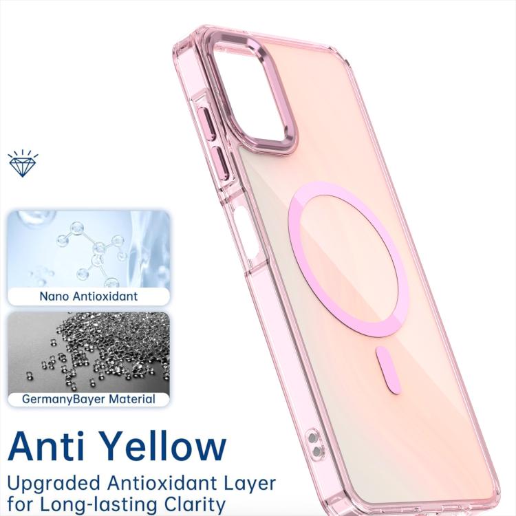 For Samsung Galaxy A06 4G Plating Gradient Discolor MagSafe Phone Case