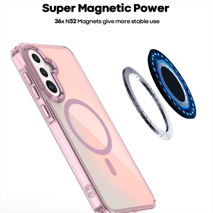 For Samsung Galaxy A56 5G Plating Gradient Discolor MagSafe Phone Case