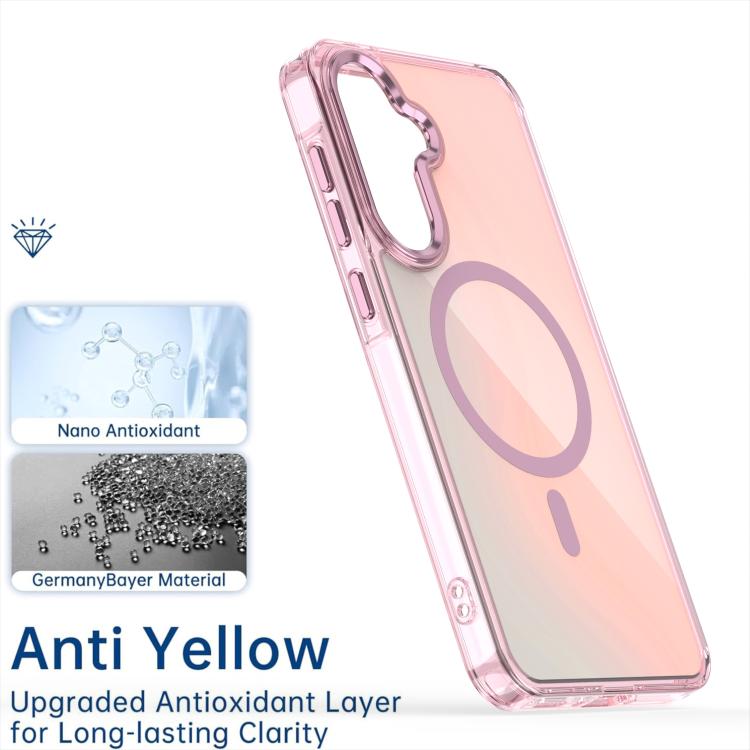 For Samsung Galaxy A56 5G Plating Gradient Discolor MagSafe Phone Case