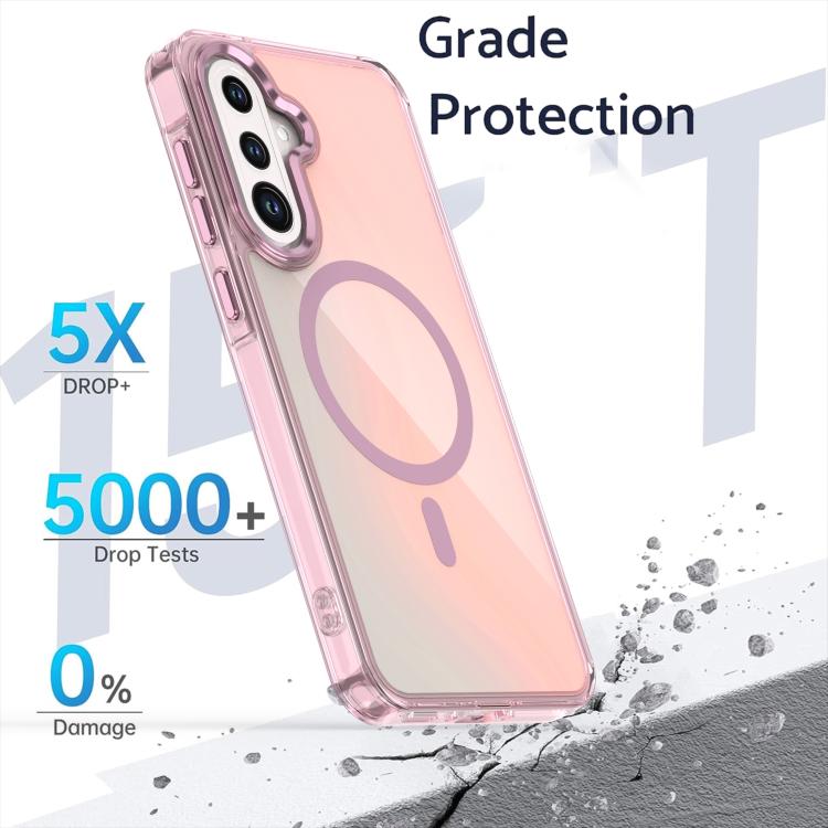 For Samsung Galaxy A56 5G Plating Gradient Discolor MagSafe Phone Case