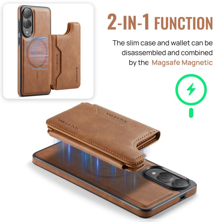 For Samsung Galaxy S25 Edge 5G MAGKING K3 Series MagSafe RFID Card Bag Detachable Phone Case