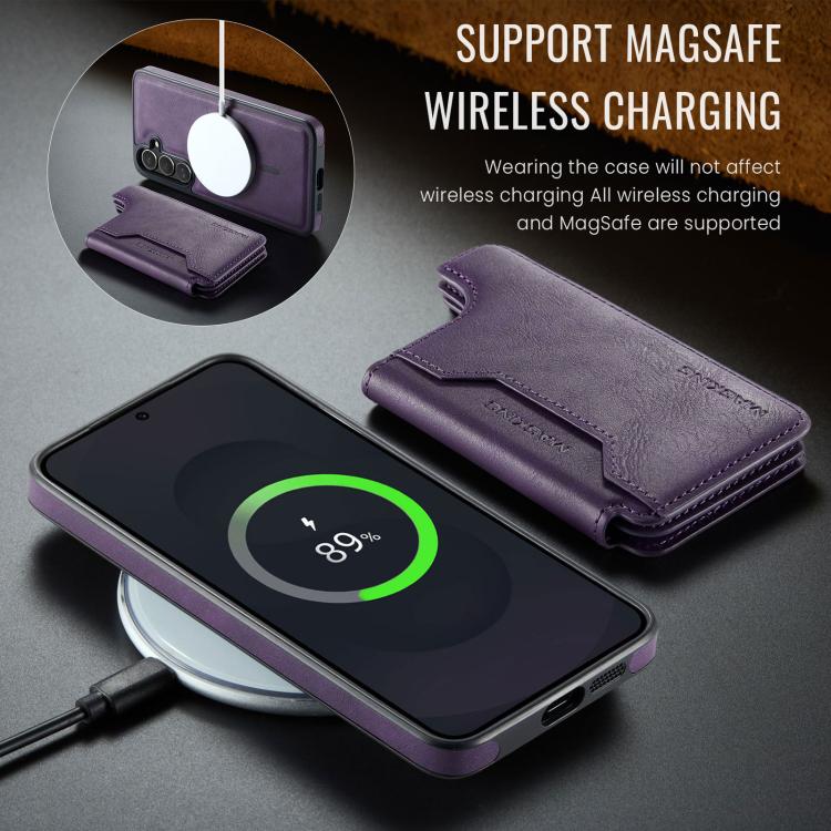 For Samsung Galaxy S25 FE 5G MAGKING K3 Series MagSafe RFID Card Bag Detachable Phone Case