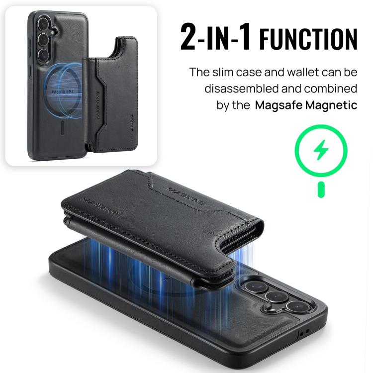 For Samsung Galaxy S24 FE 5G MAGKING K3 Series MagSafe RFID Card Bag Detachable Phone Case