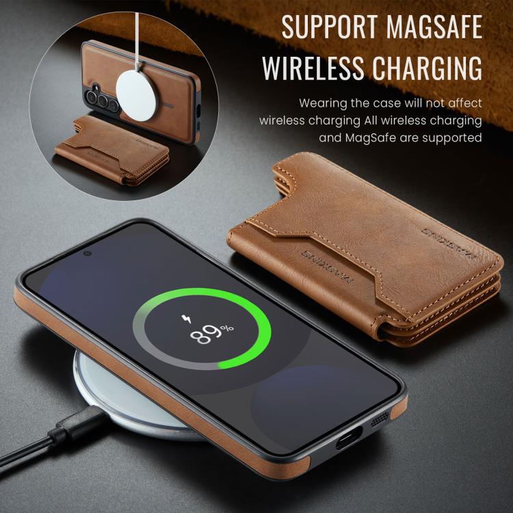 For Samsung Galaxy S24 FE 5G MAGKING K3 Series MagSafe RFID Card Bag Detachable Phone Case