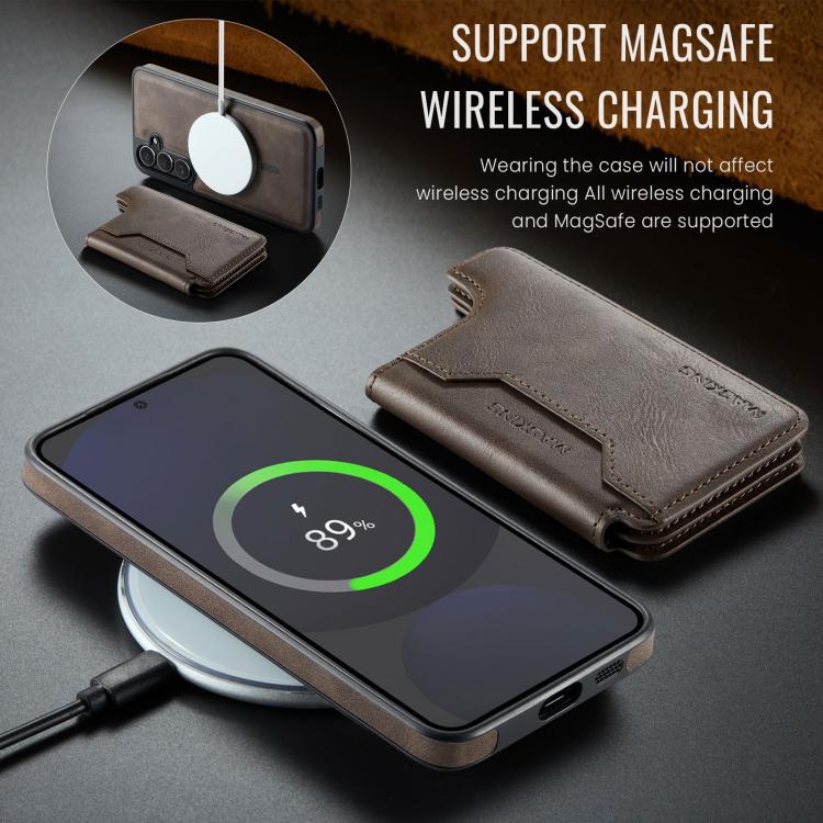 For Samsung Galaxy S24 FE 5G MAGKING K3 Series MagSafe RFID Card Bag Detachable Phone Case