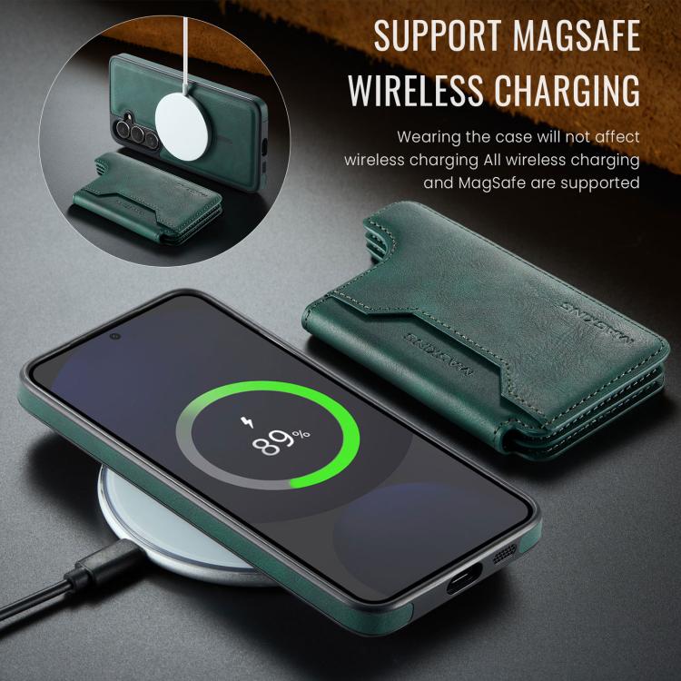 For Samsung Galaxy S24 FE 5G MAGKING K3 Series MagSafe RFID Card Bag Detachable Phone Case