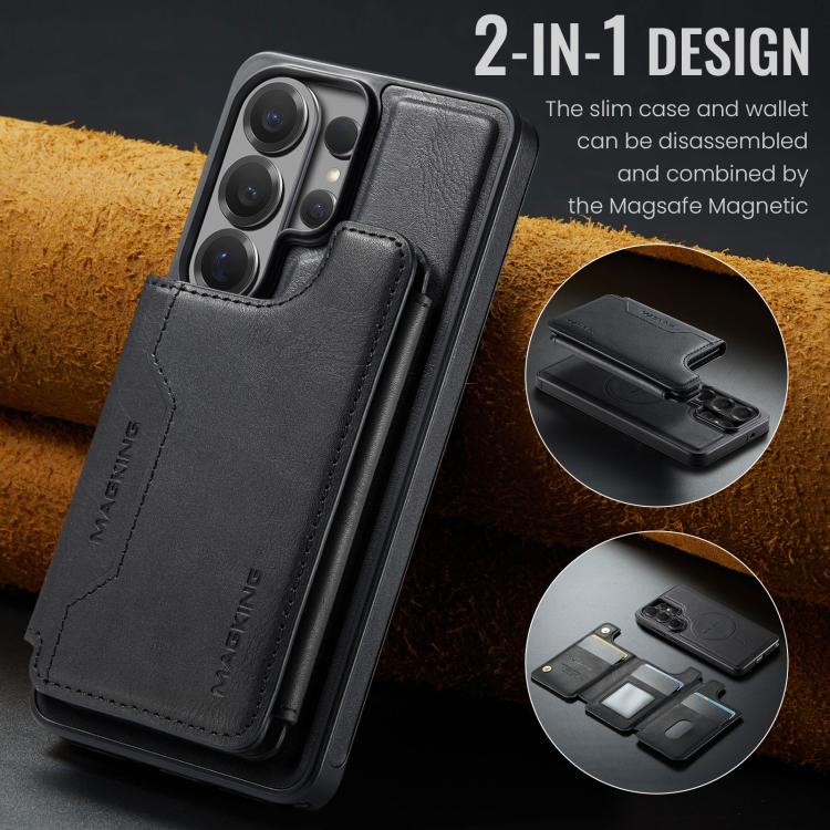 For Samsung Galaxy S26 Ultra 5G MAGKING K3 Series MagSafe RFID Card Bag Detachable Phone Case