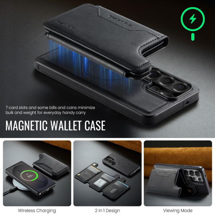 For Samsung Galaxy S26 Ultra 5G MAGKING K3 Series MagSafe RFID Card Bag Detachable Phone Case