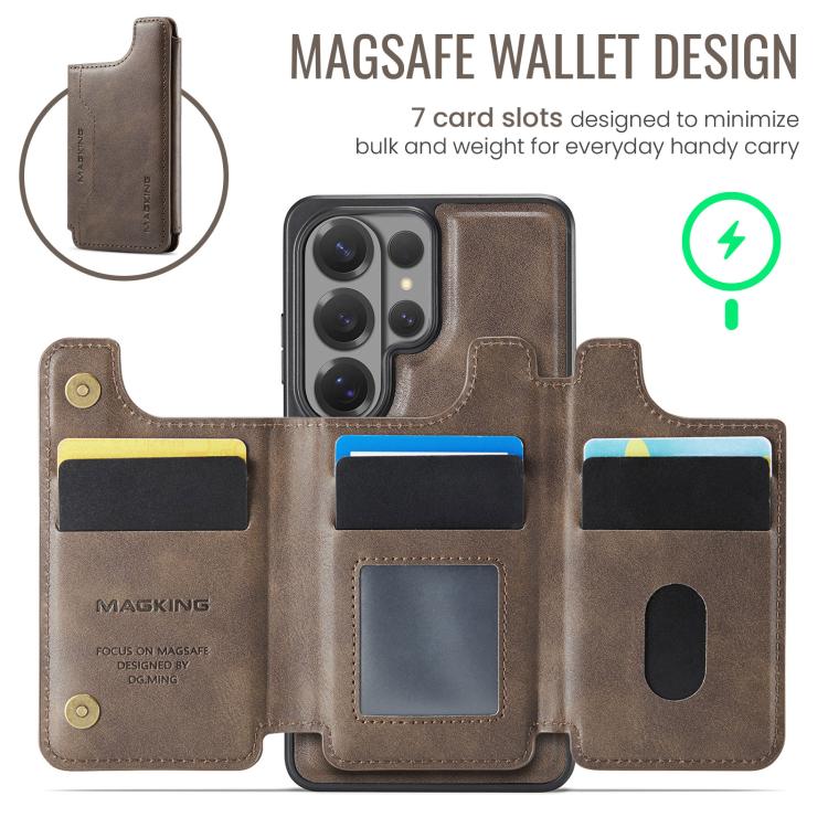 For Samsung Galaxy S26 Ultra 5G MAGKING K3 Series MagSafe RFID Card Bag Detachable Phone Case
