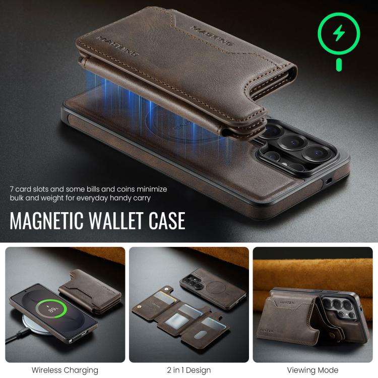 For Samsung Galaxy S26 Ultra 5G MAGKING K3 Series MagSafe RFID Card Bag Detachable Phone Case