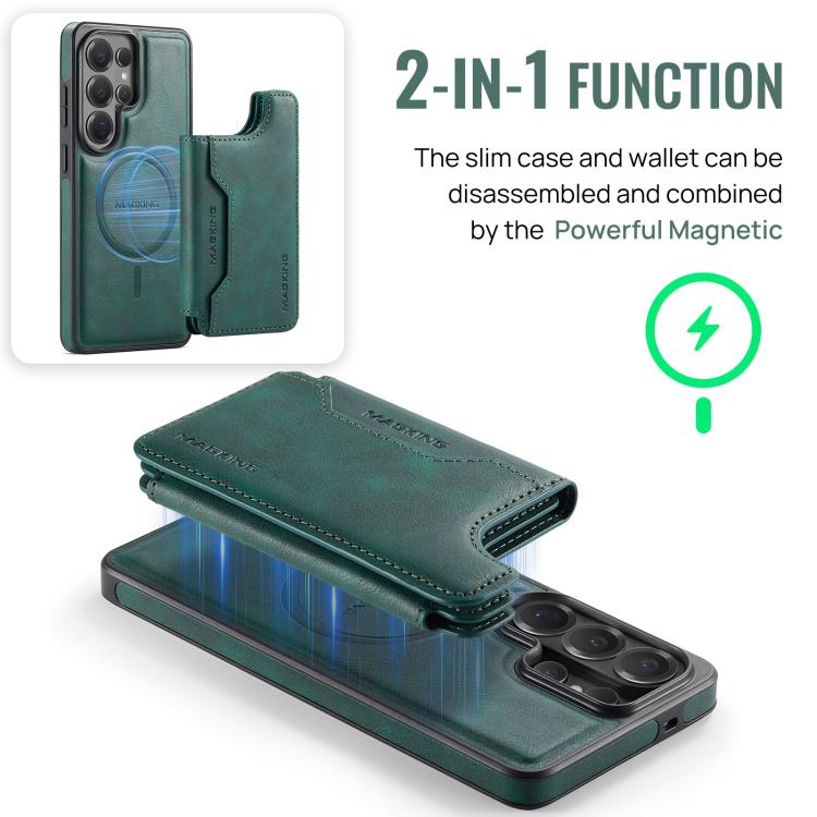 For Samsung Galaxy S26 Ultra 5G MAGKING K3 Series MagSafe RFID Card Bag Detachable Phone Case