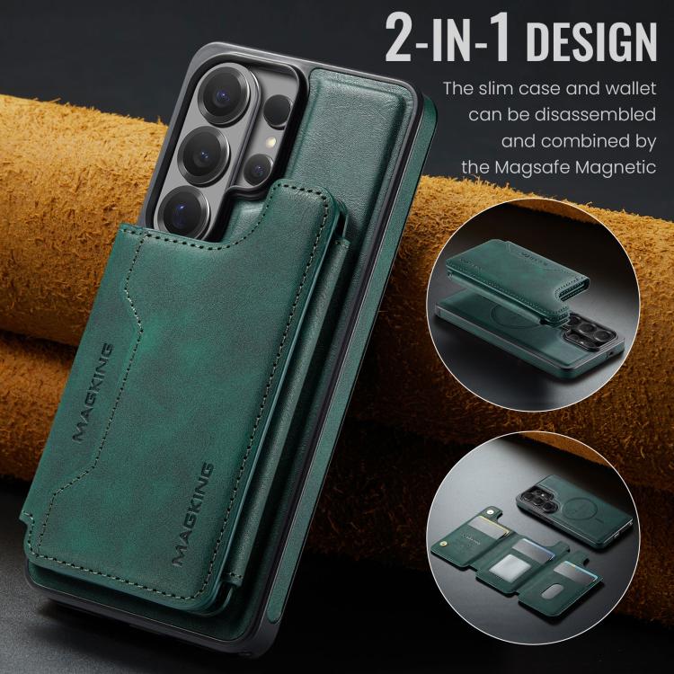For Samsung Galaxy S26 Ultra 5G MAGKING K3 Series MagSafe RFID Card Bag Detachable Phone Case