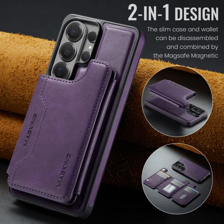 For Samsung Galaxy S26 Ultra 5G MAGKING K3 Series MagSafe RFID Card Bag Detachable Phone Case