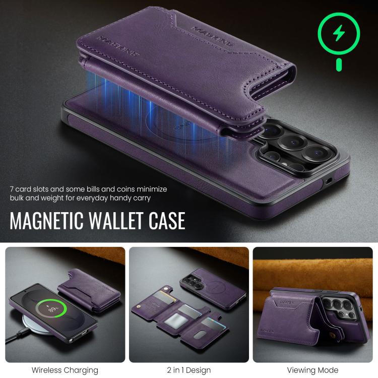For Samsung Galaxy S26 Ultra 5G MAGKING K3 Series MagSafe RFID Card Bag Detachable Phone Case