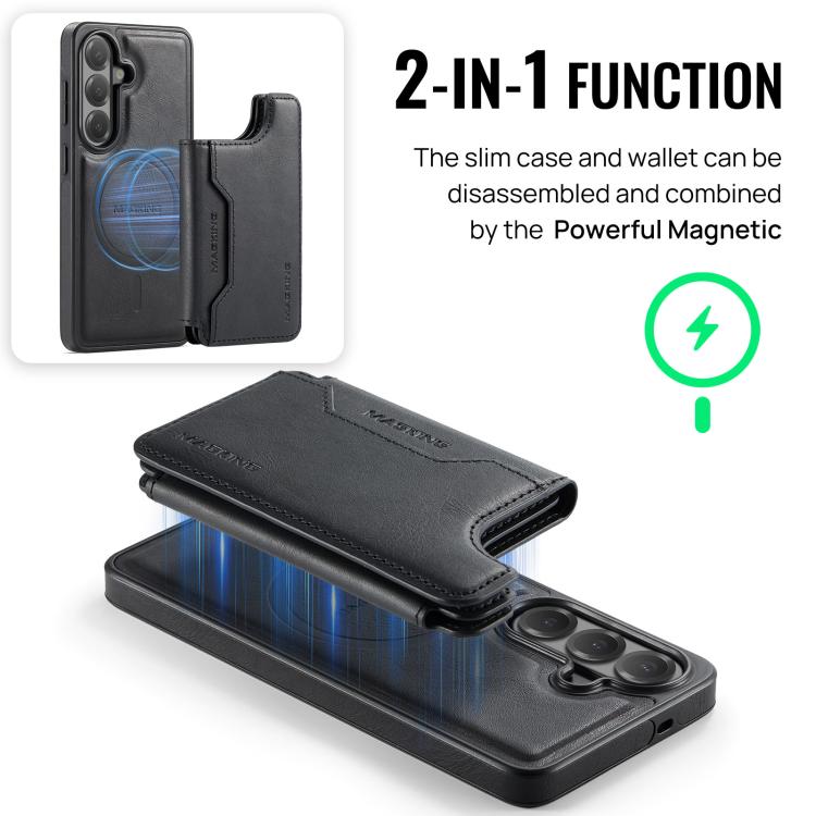 For Samsung Galaxy S26 5G MAGKING K3 Series MagSafe RFID Card Bag Detachable Phone Case