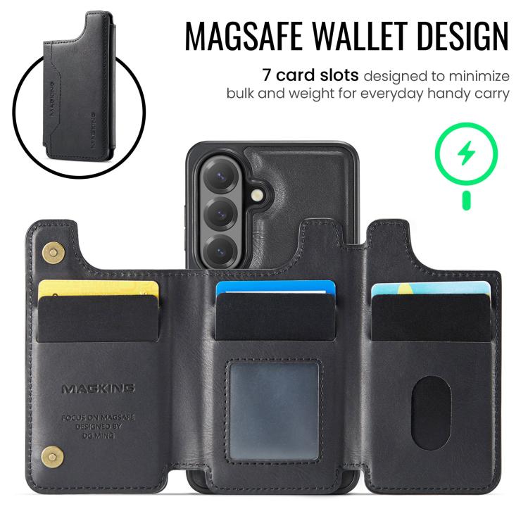 For Samsung Galaxy S26 5G MAGKING K3 Series MagSafe RFID Card Bag Detachable Phone Case