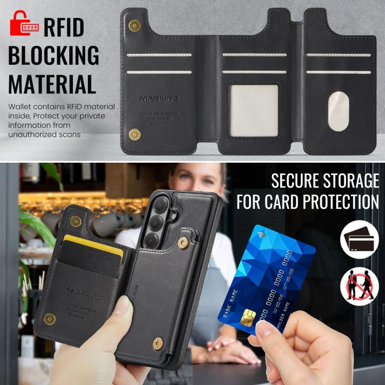 For Samsung Galaxy S26 5G MAGKING K3 Series MagSafe RFID Card Bag Detachable Phone Case