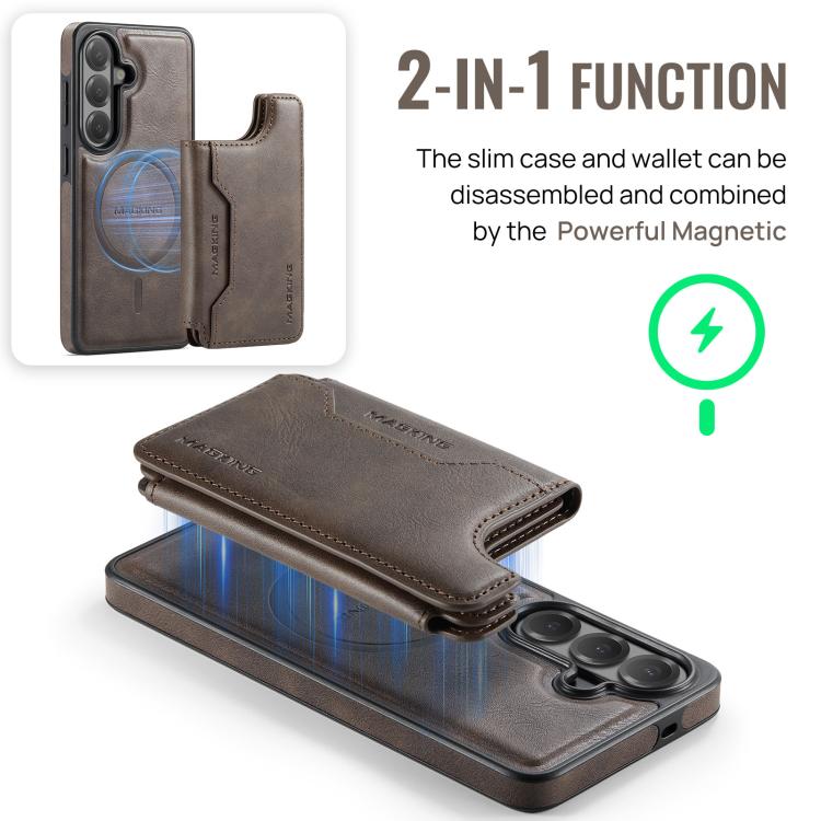 For Samsung Galaxy S26 5G MAGKING K3 Series MagSafe RFID Card Bag Detachable Phone Case