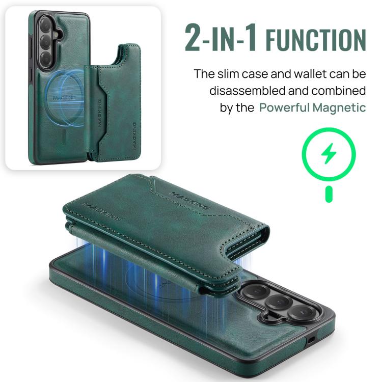 For Samsung Galaxy S26 5G MAGKING K3 Series MagSafe RFID Card Bag Detachable Phone Case