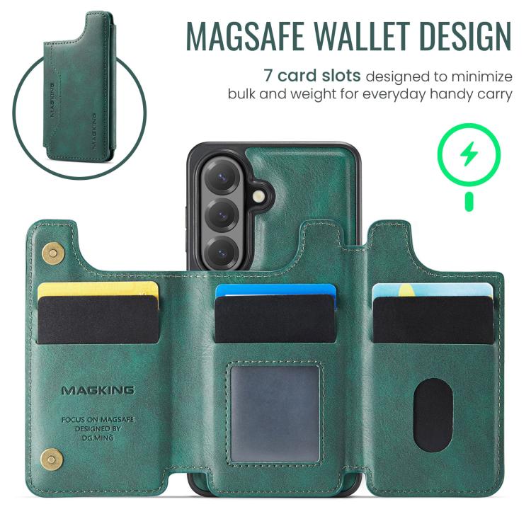 For Samsung Galaxy S26 5G MAGKING K3 Series MagSafe RFID Card Bag Detachable Phone Case