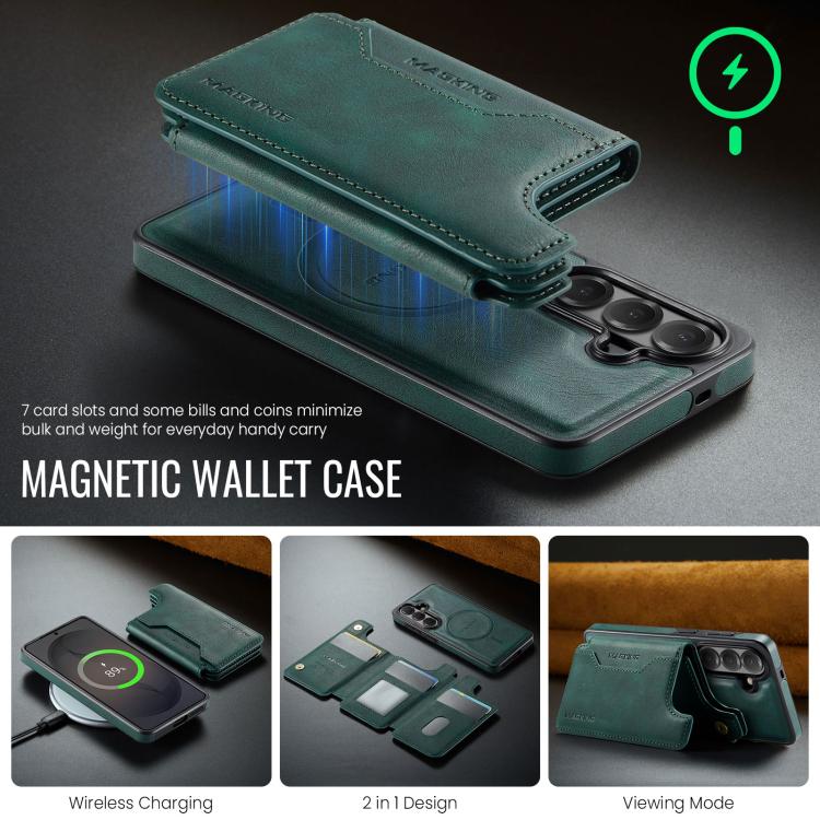 For Samsung Galaxy S26 5G MAGKING K3 Series MagSafe RFID Card Bag Detachable Phone Case