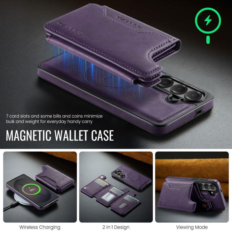 For Samsung Galaxy S26 5G MAGKING K3 Series MagSafe RFID Card Bag Detachable Phone Case