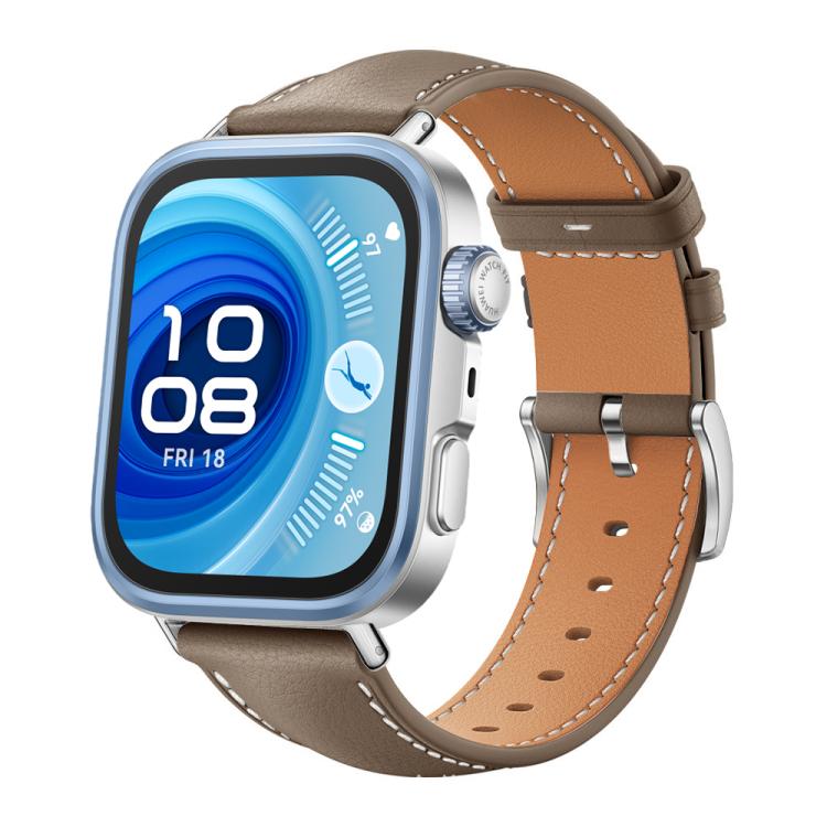 For Huawei Watch Fit 5 / Fit 5 Pro 20mm xDfind Flat Head Black Shark Fine Grain Leather Watch Band