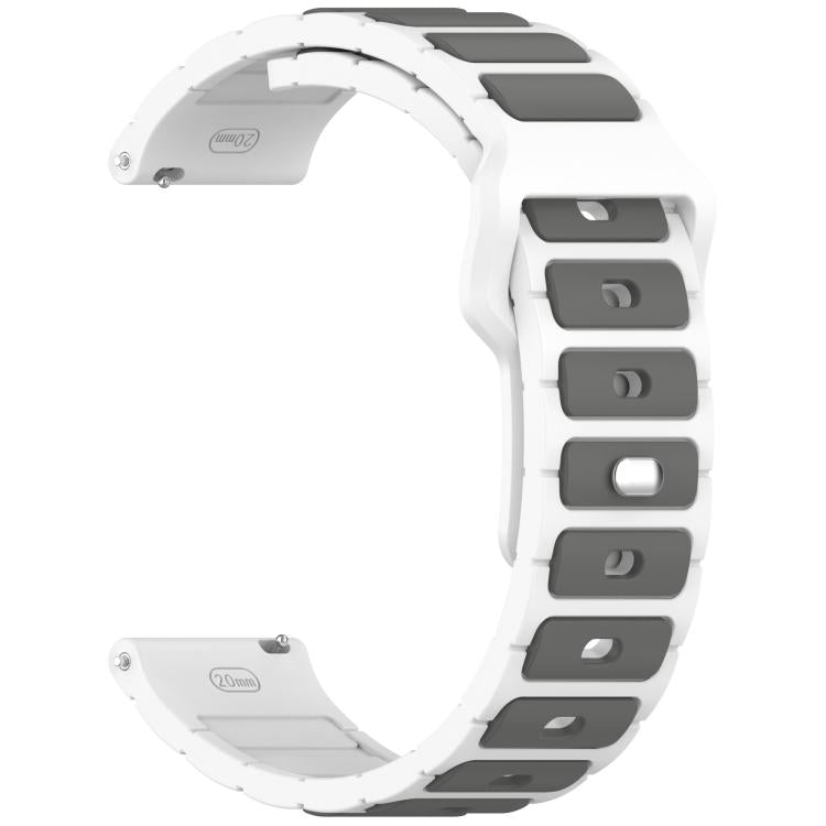 18mm I-Shaped Dual Color Silicone Watch Band