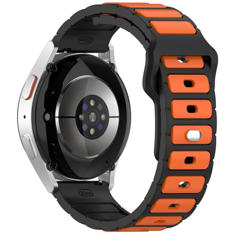 18mm I-Shaped Dual Color Silicone Watch Band