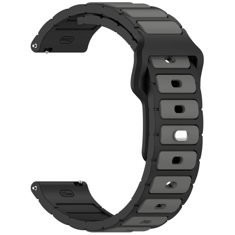 18mm I-Shaped Dual Color Silicone Watch Band