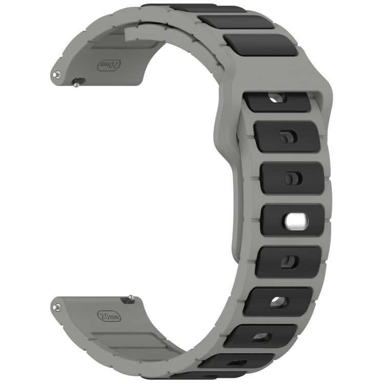 18mm I-Shaped Dual Color Silicone Watch Band