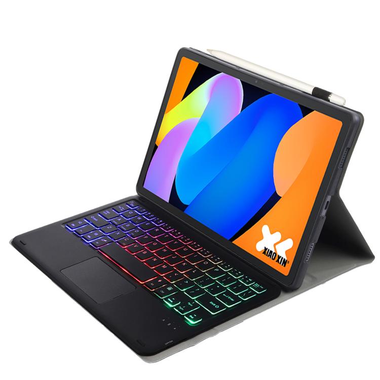 For Lenovo Xiaoxin Pad 11 2025 AM31-AS Ultra-thin Detachable Backlight Bluetooth Keyboard Leather Tablet Case with Touchpad
