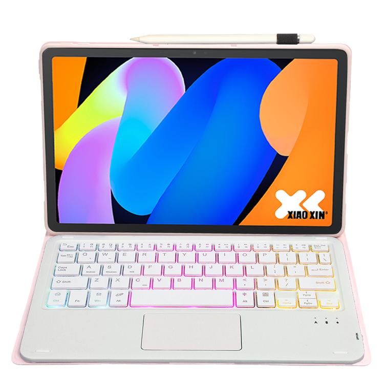 For Lenovo Xiaoxin Pad 11 2025 AM31-AS Ultra-thin Detachable Backlight Bluetooth Keyboard Leather Tablet Case with Touchpad