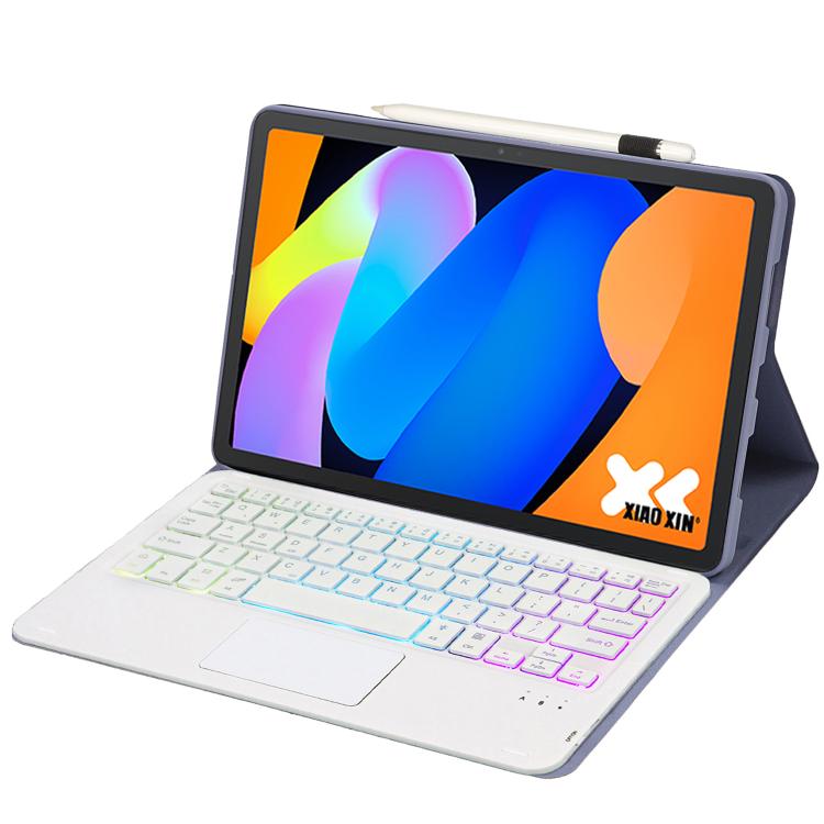 For Lenovo Xiaoxin Pad 11 2025 AM31-AS Ultra-thin Detachable Backlight Bluetooth Keyboard Leather Tablet Case with Touchpad
