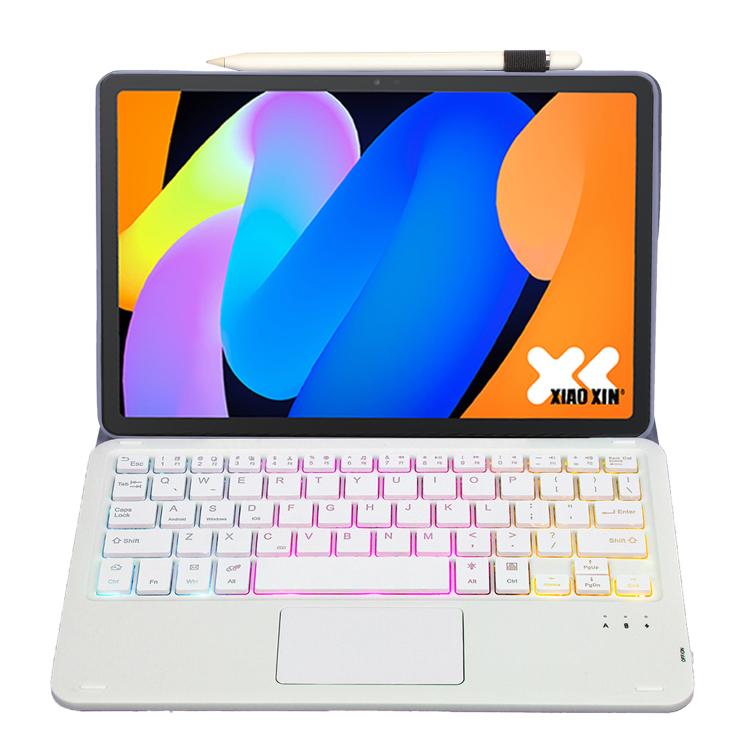 For Lenovo Xiaoxin Pad 11 2025 AM31-AS Ultra-thin Detachable Backlight Bluetooth Keyboard Leather Tablet Case with Touchpad
