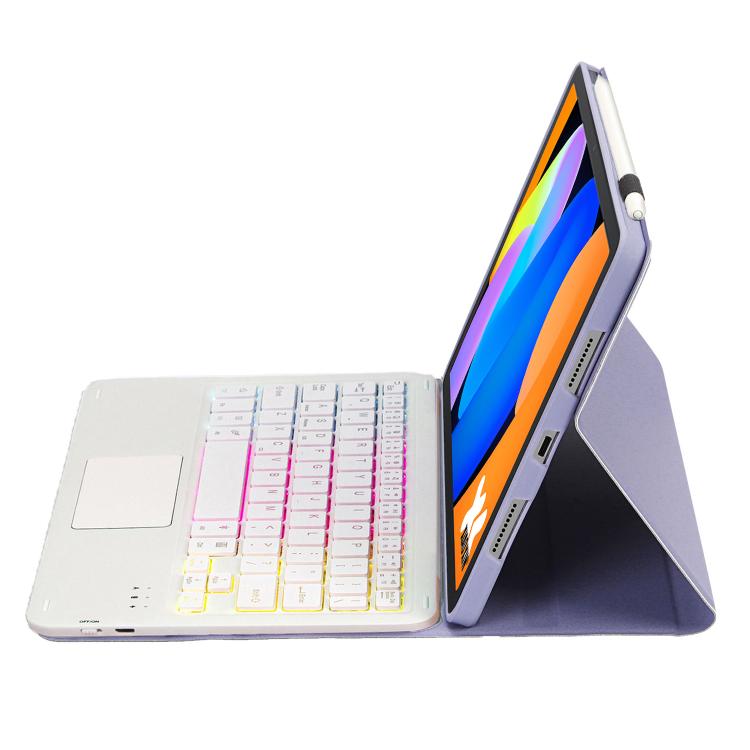 For Lenovo Xiaoxin Pad 11 2025 AM31-AS Ultra-thin Detachable Backlight Bluetooth Keyboard Leather Tablet Case with Touchpad