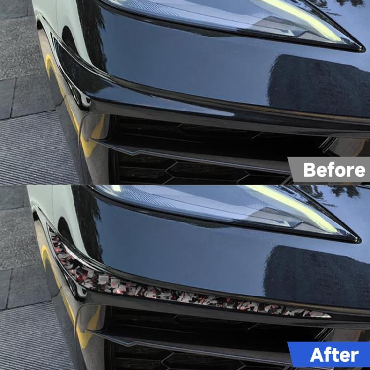 2pcs/Set Forged Gold Foil Carbon Fiber Car Bumper Corner Decorative Sticker for Chevrolet Corvette C8 2020-, Left and Right Driver