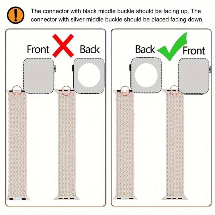 For Apple Watch Series 40mm Ladder Buckle Loop Nylon Watch Band with Film Frosted PC Cover