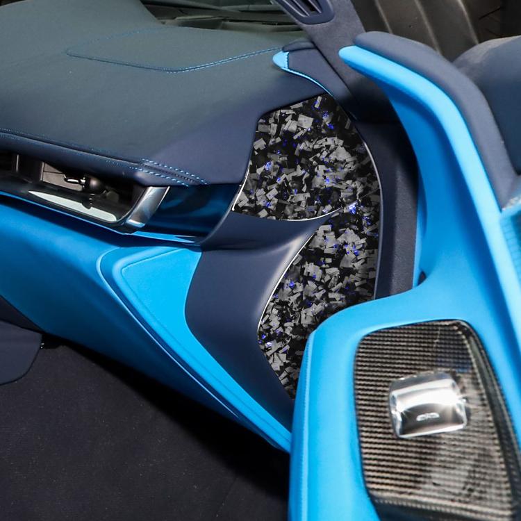 4pcs/Set Forged Gold Foil Carbon Fiber Car Front Slot Decorative Sticker for Chevrolet Corvette C8 2020-, Left and Right Driver