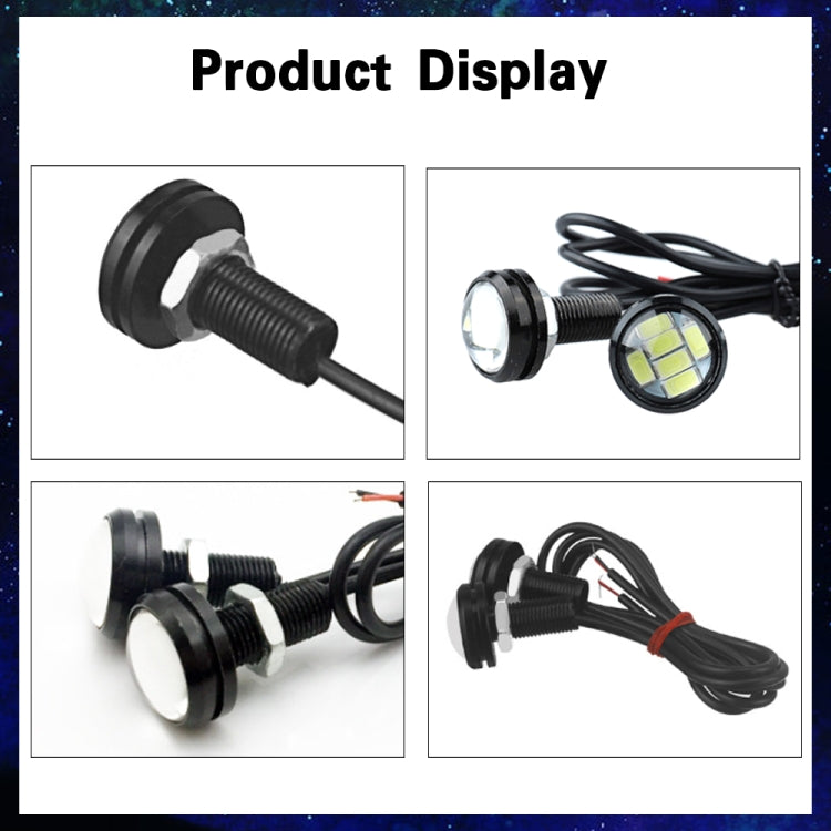 10 PCS 23mm 6LEDs SMD-5730 DC9-80V Motorcycle Eagle Eye Light