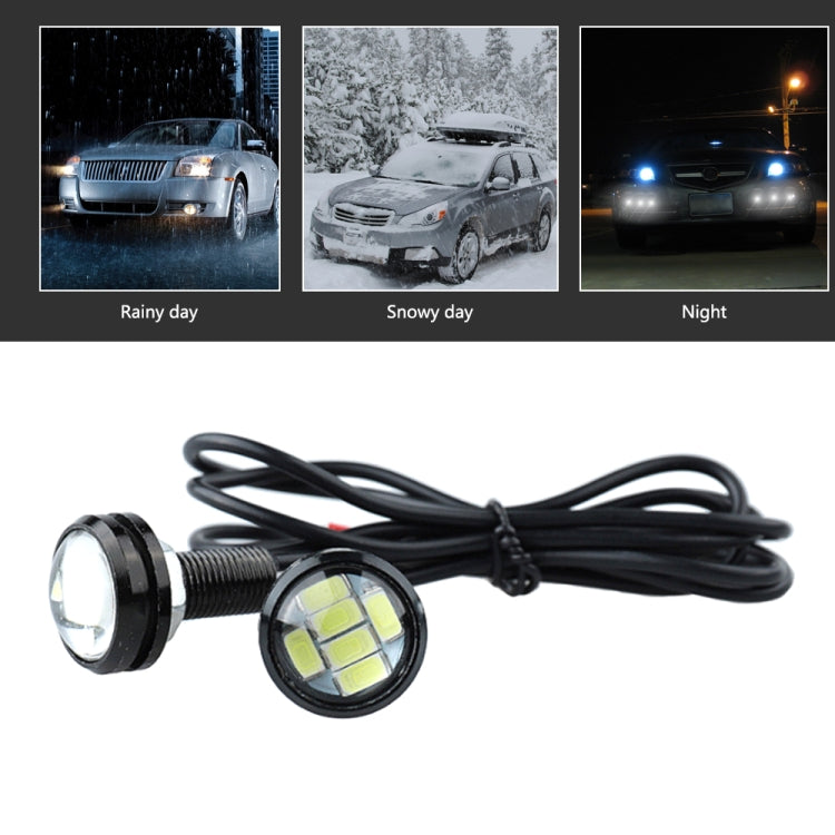 10 PCS 23mm 6LEDs SMD-5730 DC9-80V Motorcycle Eagle Eye Light