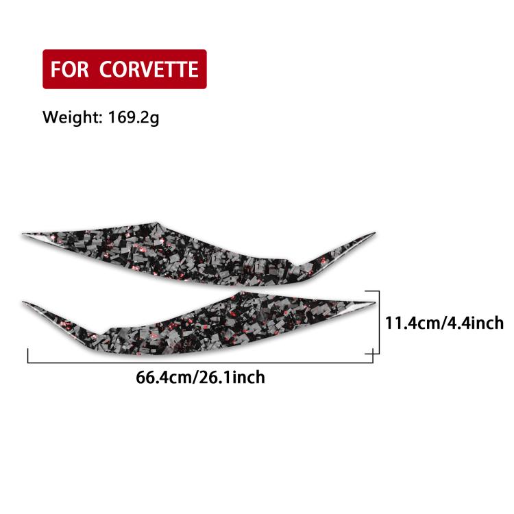 2pcs/Set Forged Gold Foil Carbon Fiber Car Rear Air Vent Decorative Sticker for Chevrolet Corvette C8 2020-, Left and Right Driver
