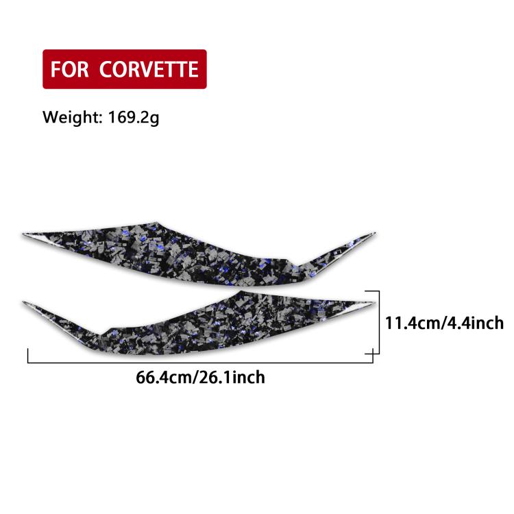 2pcs/Set Forged Gold Foil Carbon Fiber Car Rear Air Vent Decorative Sticker for Chevrolet Corvette C8 2020-, Left and Right Driver